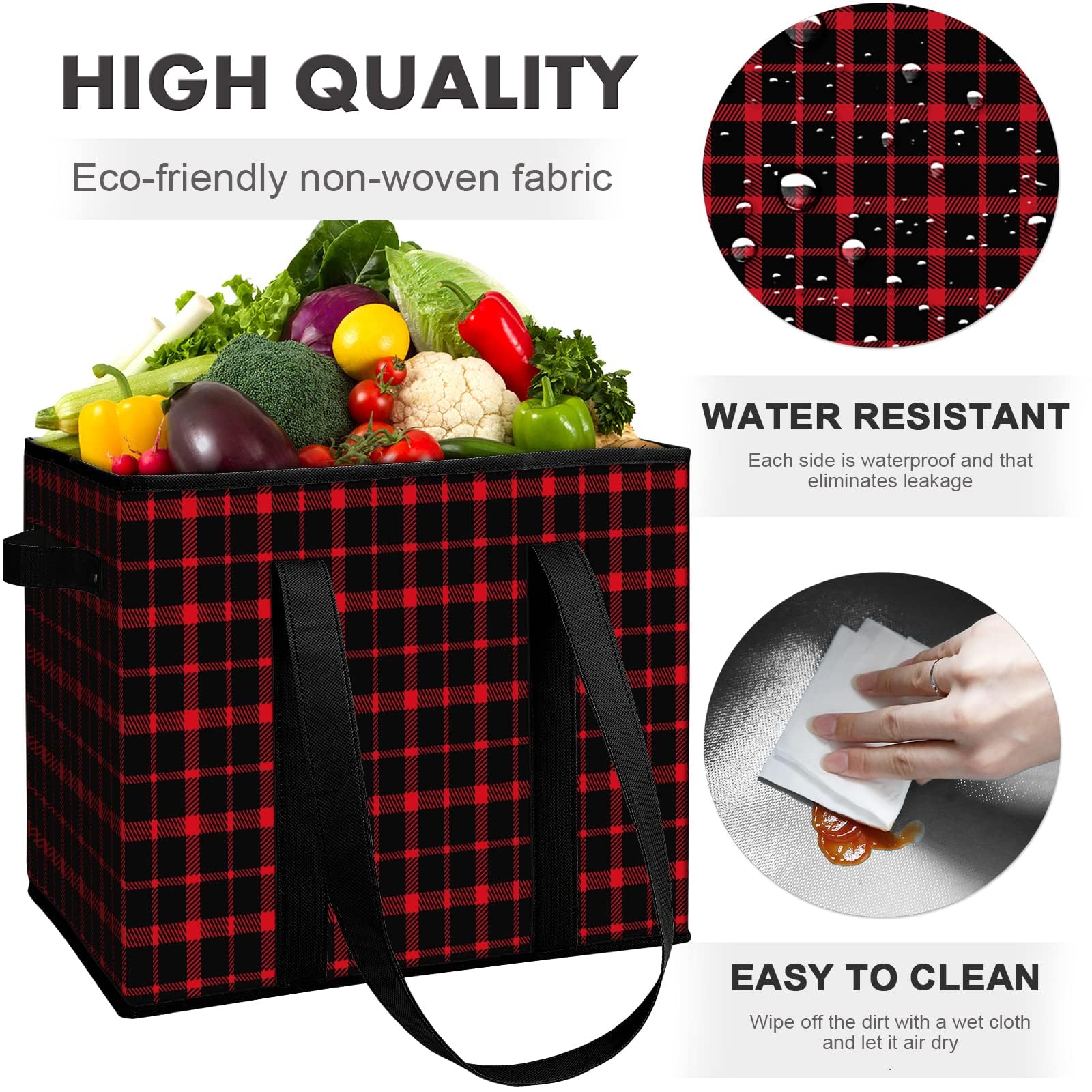 WISELIFE bags open with a stable base, ideal for groceries without tipping.