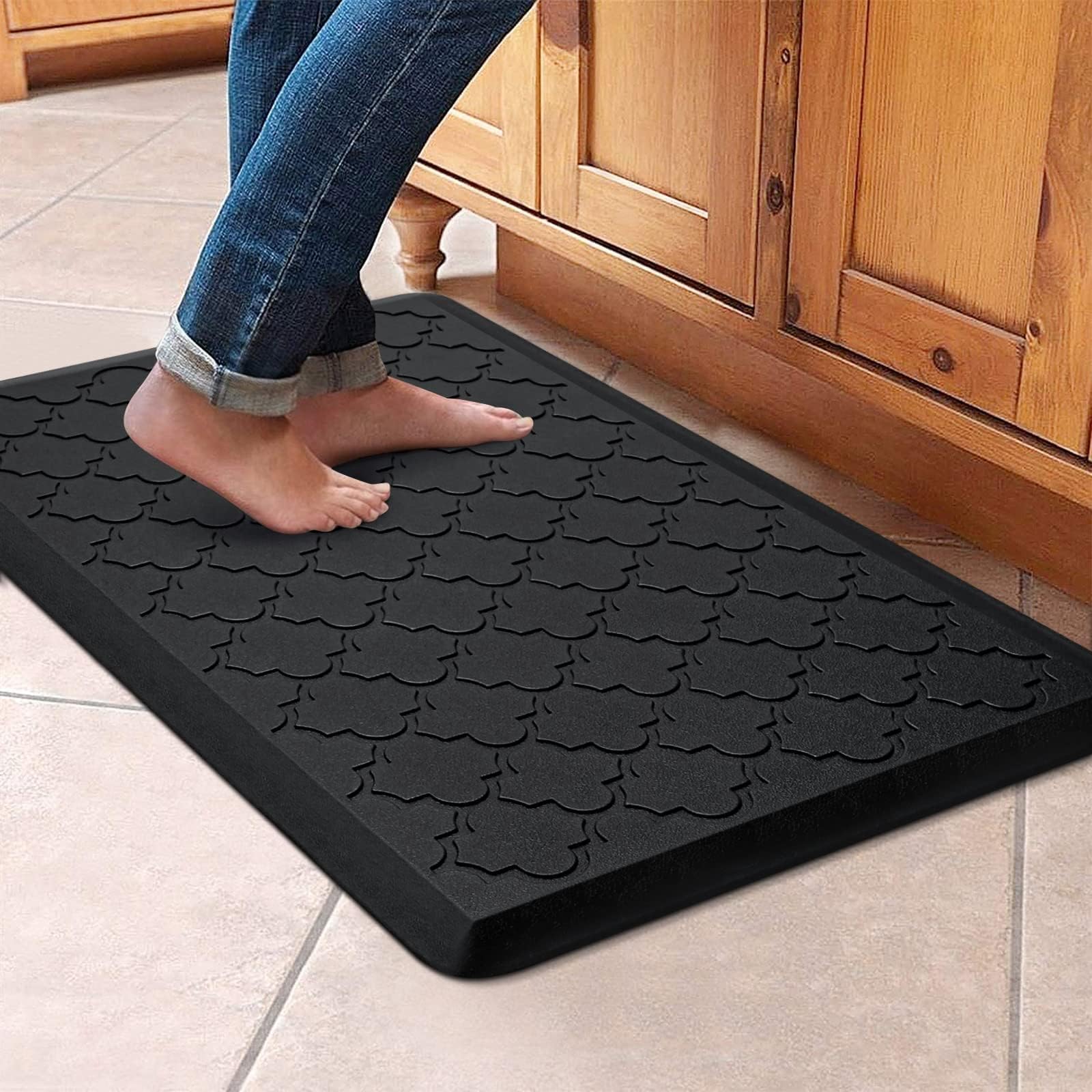 WISELIFE kitchen mat cushioned foam closeup for comfortable standing