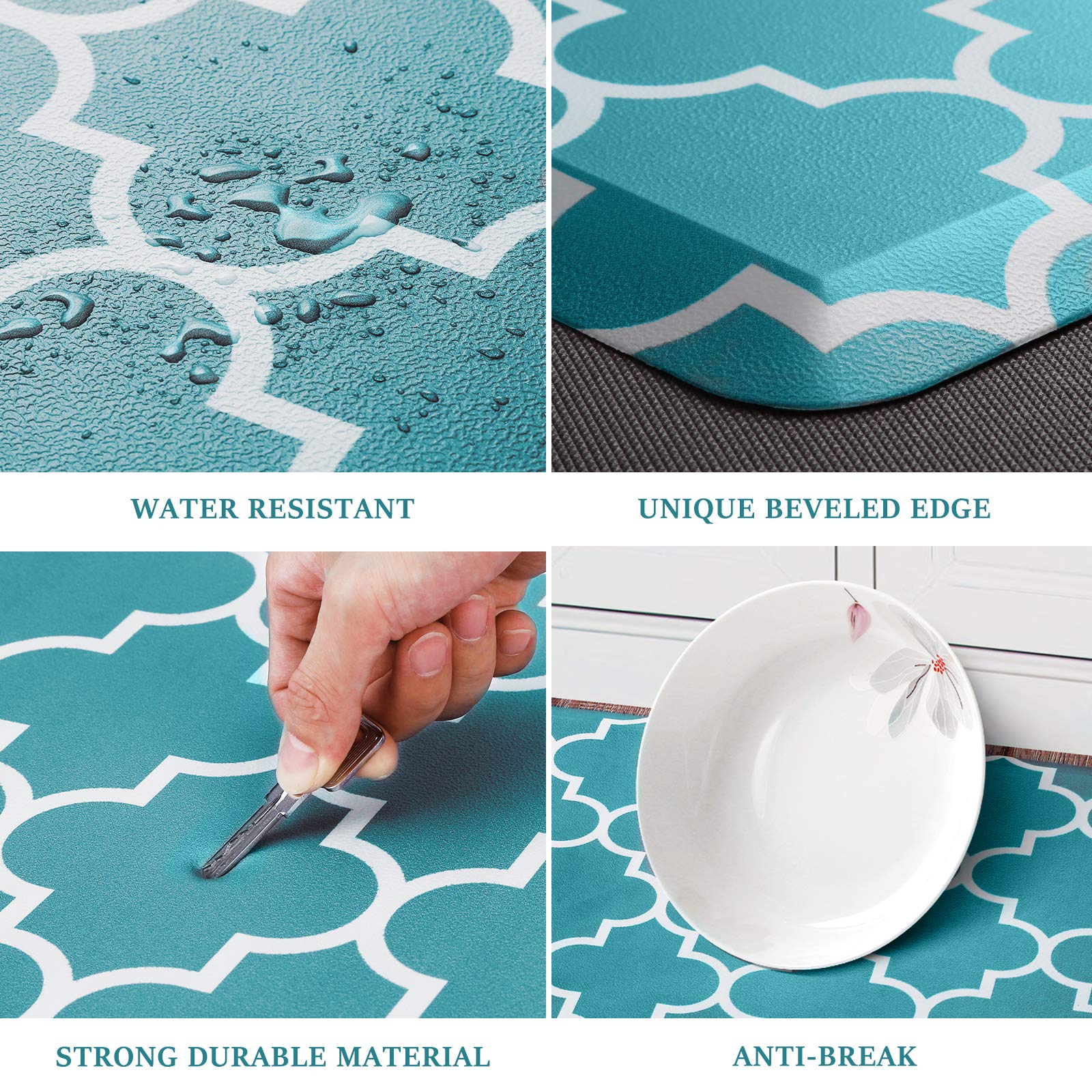 WISELIFE easy-clean PVC surface resists spills and wipes clean quickly.