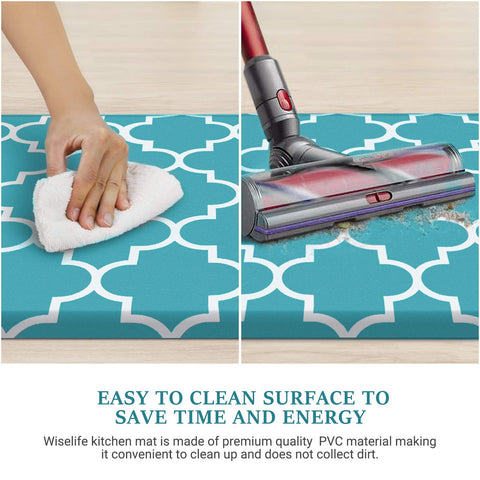 WISELIFE ergonomic coverage offers a large standing area for kitchen, laundry, or office tasks.