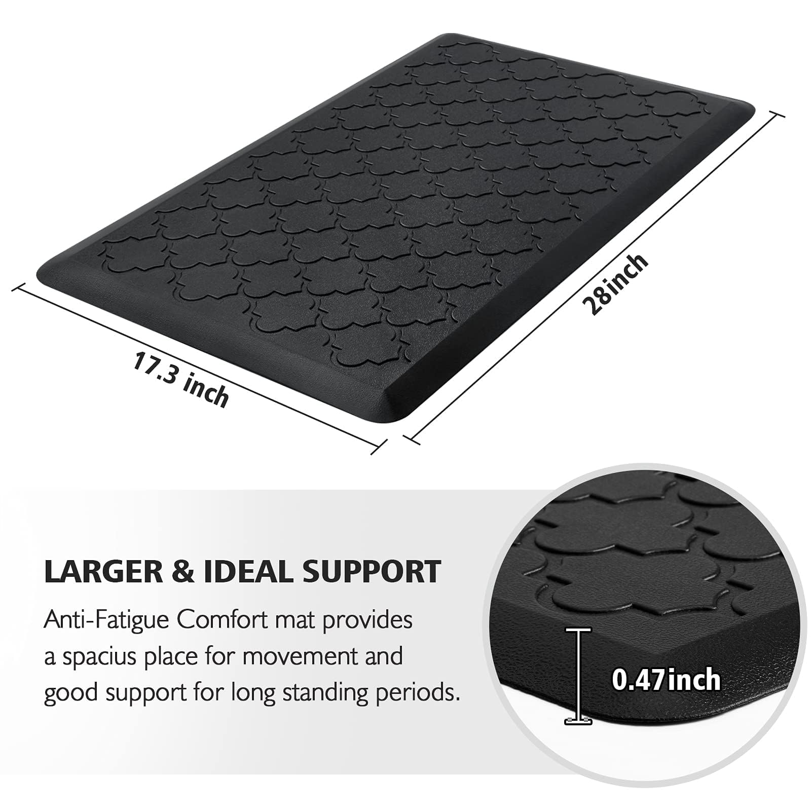 WISELIFE kitchen mat non-slip bottom keeps in place on slick floors