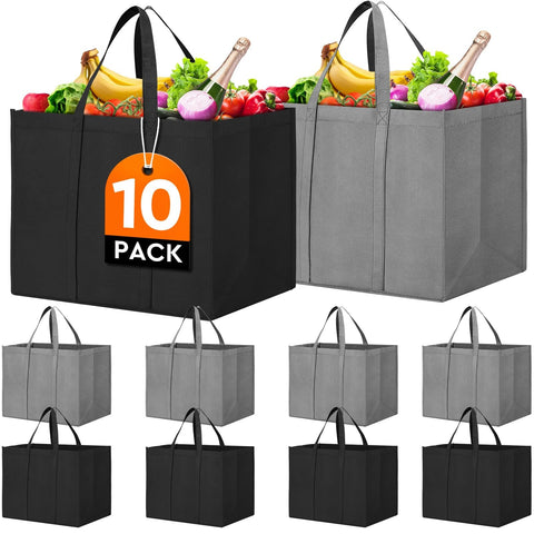 WISELIFE reusable bag with large foldable design, ideal for groceries.