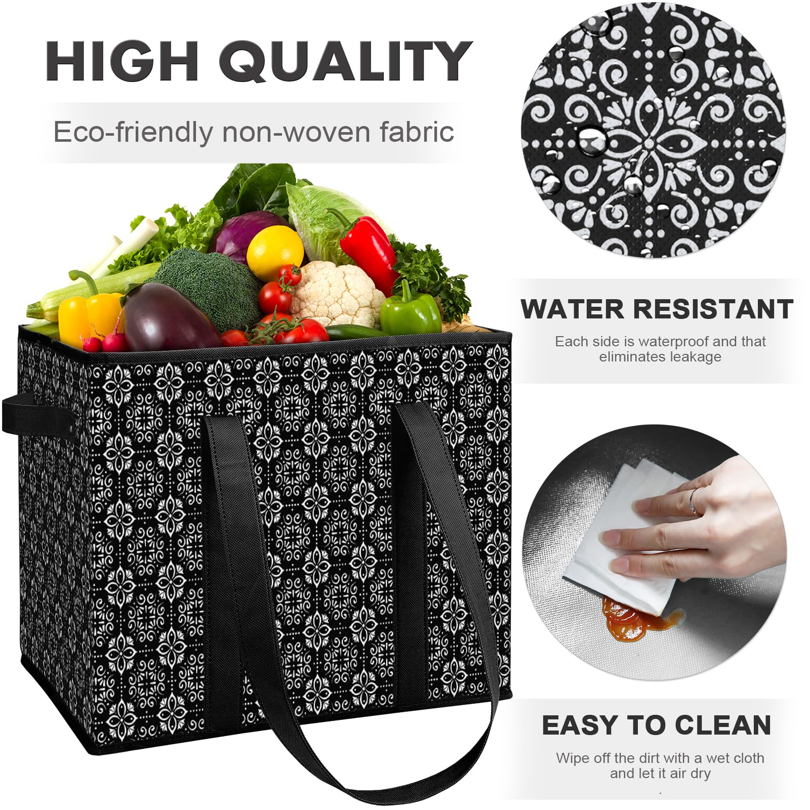 WISELIFE six-pack bags in water-resistant fabric protect contents in rain