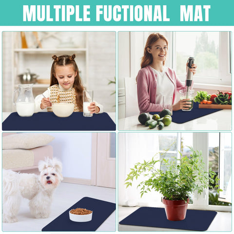 WISELIFE tear-resistant drying mat endures daily kitchen use