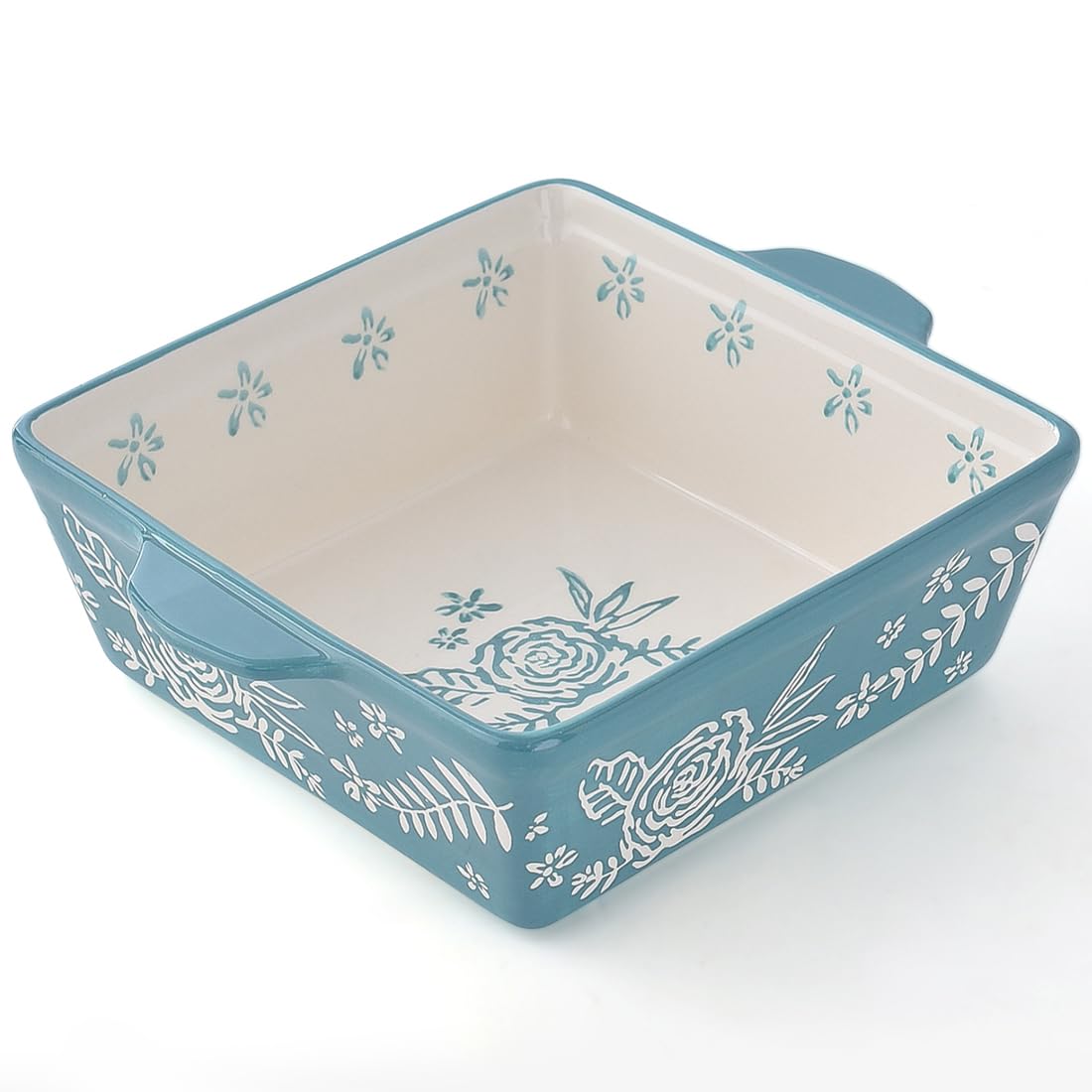 Wisenvoy 8x8 baking dish porcelain showing durable oven-ready casserole use