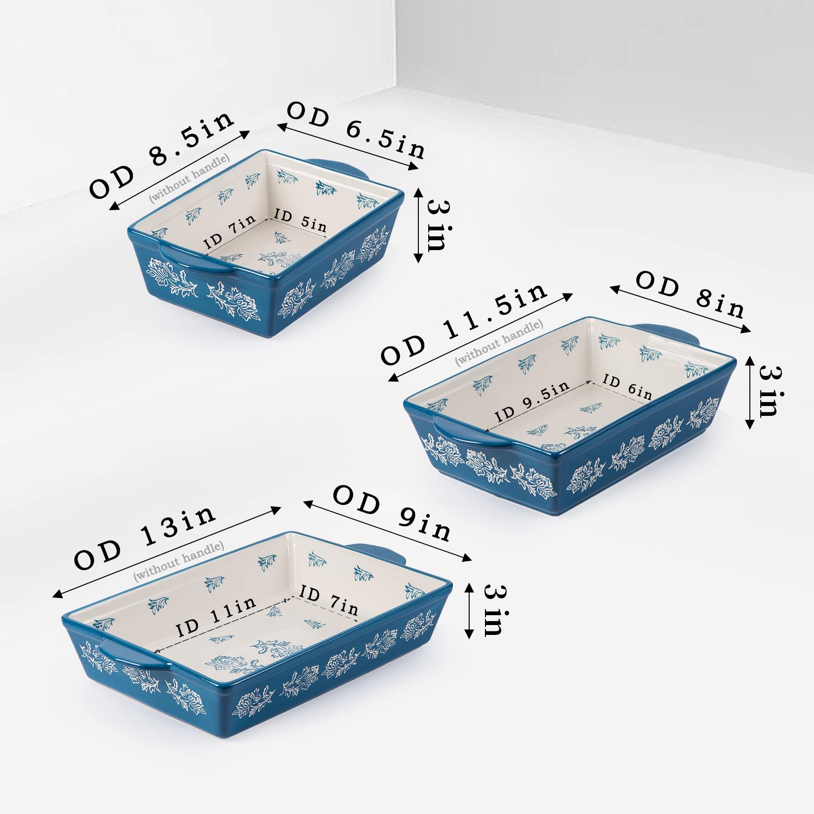 Wisenvoy rose-pattern casserole adds elegant style while baking and serving.