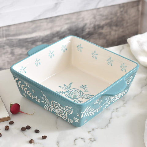 Wisenvoy double-handles baking dish makes safe carrying from oven to table