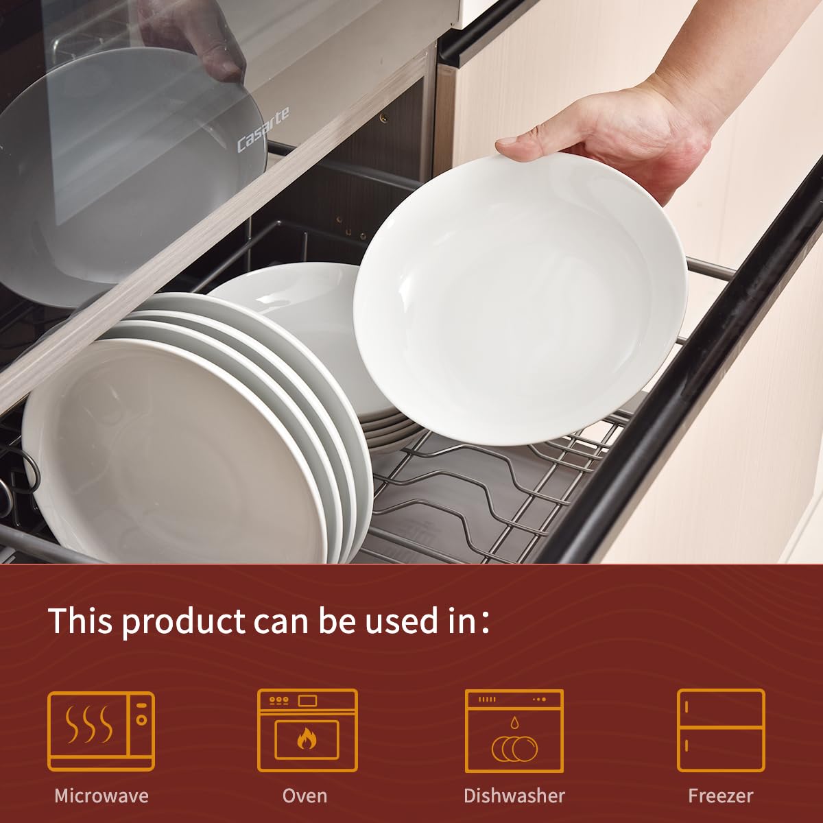 WishDeco dishwasher safe porcelain bowl for easy cleaning