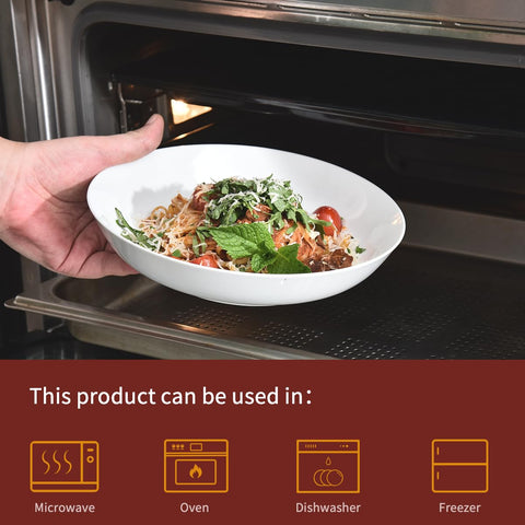 WishDeco microwave safe pasta bowl for quick reheating