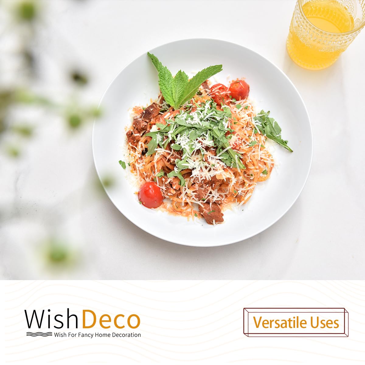 WishDeco minimalist white tableware complements modern dining