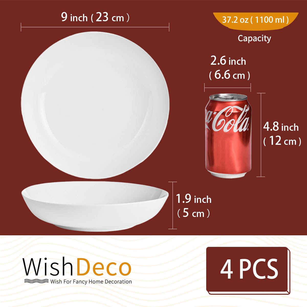 WishDeco porcelain serving dish perfect for soups or stews
