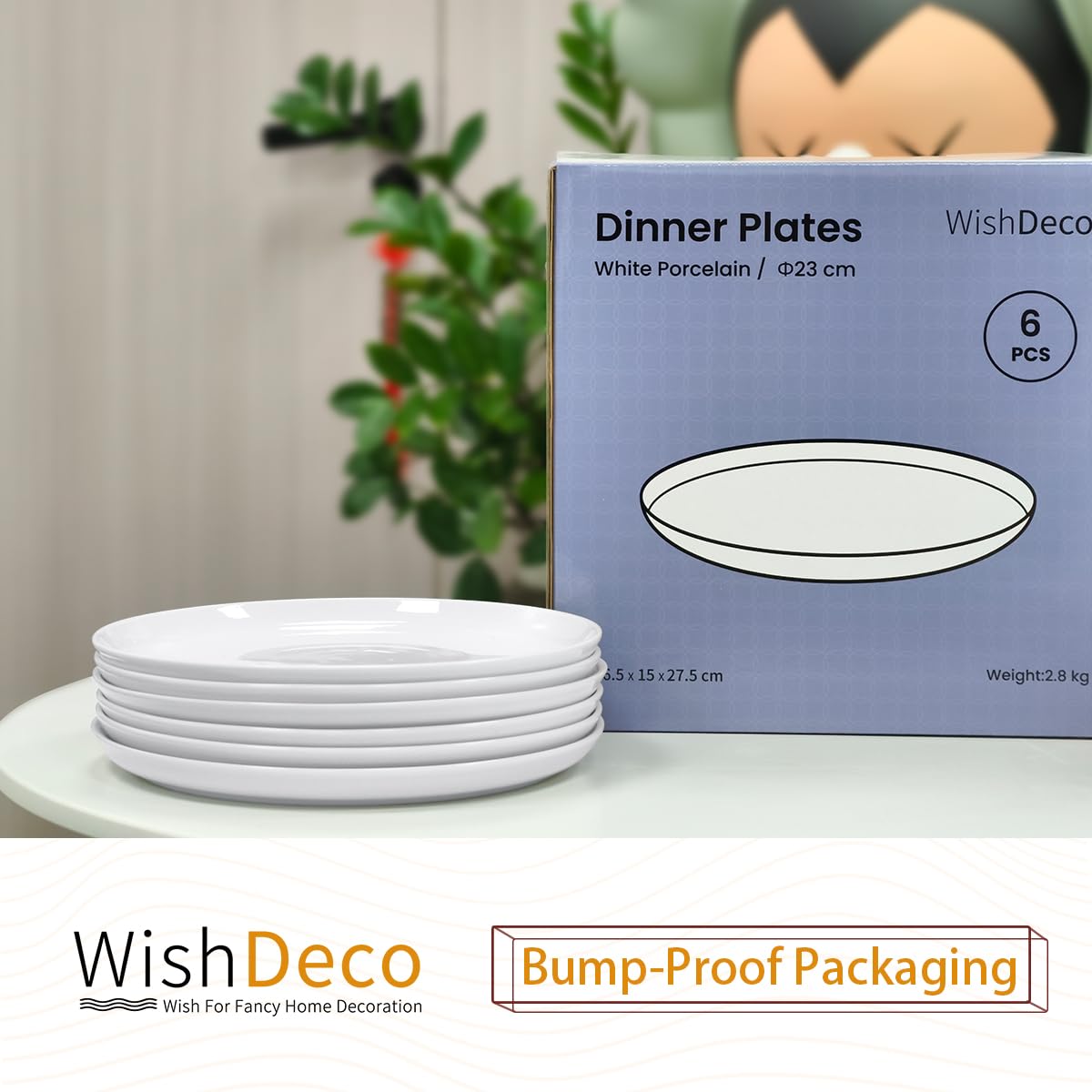 WishDeco microwave-safe plate ready for reheating leftovers with ease.