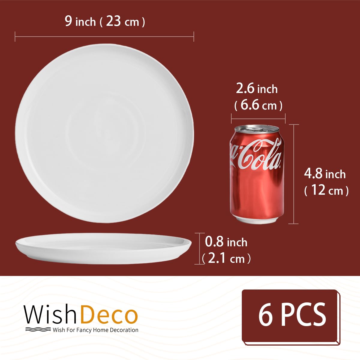 WishDeco plate stackable design saves space and keeps table tidy.