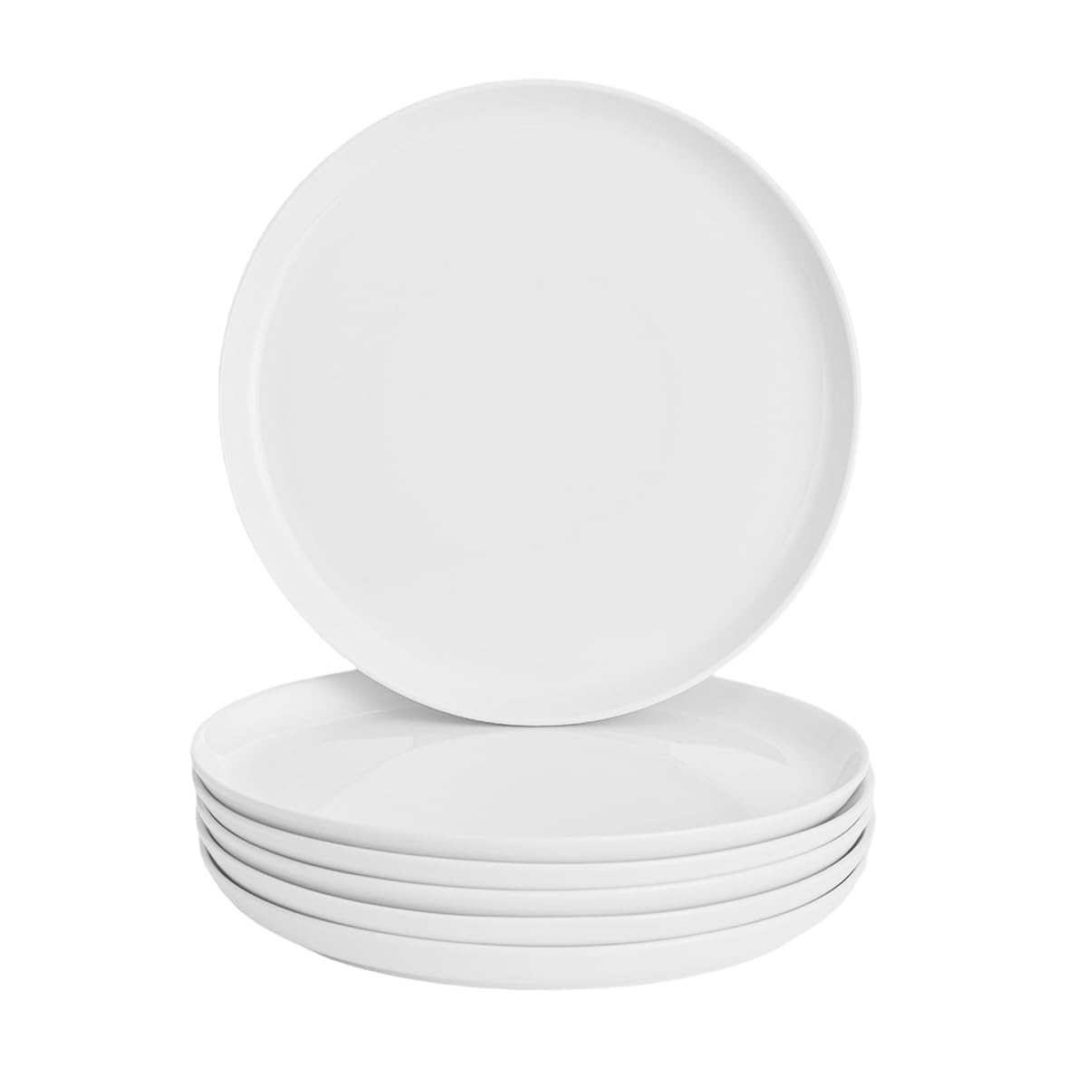 WishDeco porcelain dinner plate 9inch with smooth glaze for everyday dining.
