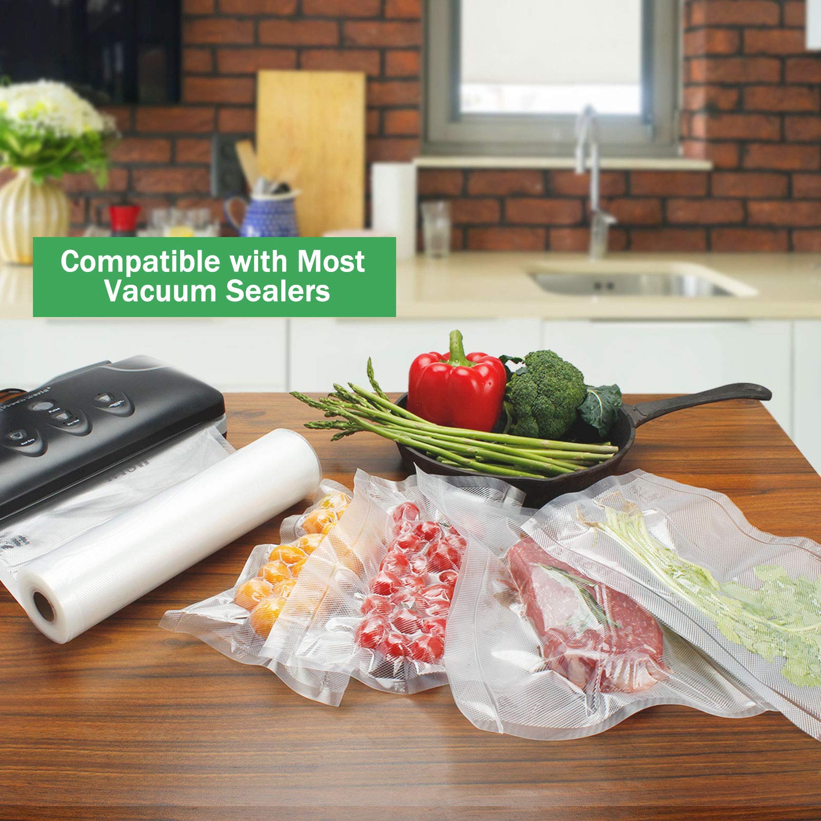 WishDirect BPA-free bag roll, heavy-duty 4 mil for durable food storage