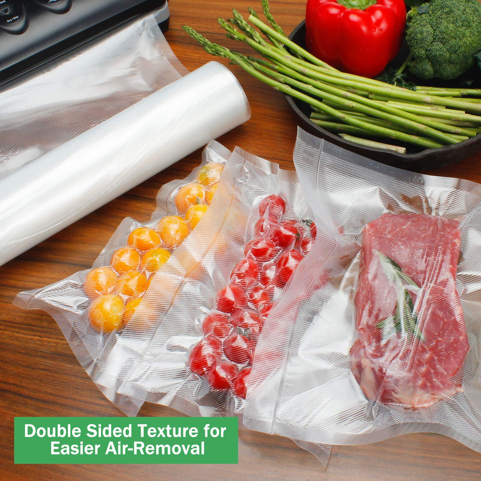 WishDirect high-strength embossed bags suitable for freezing and reheating