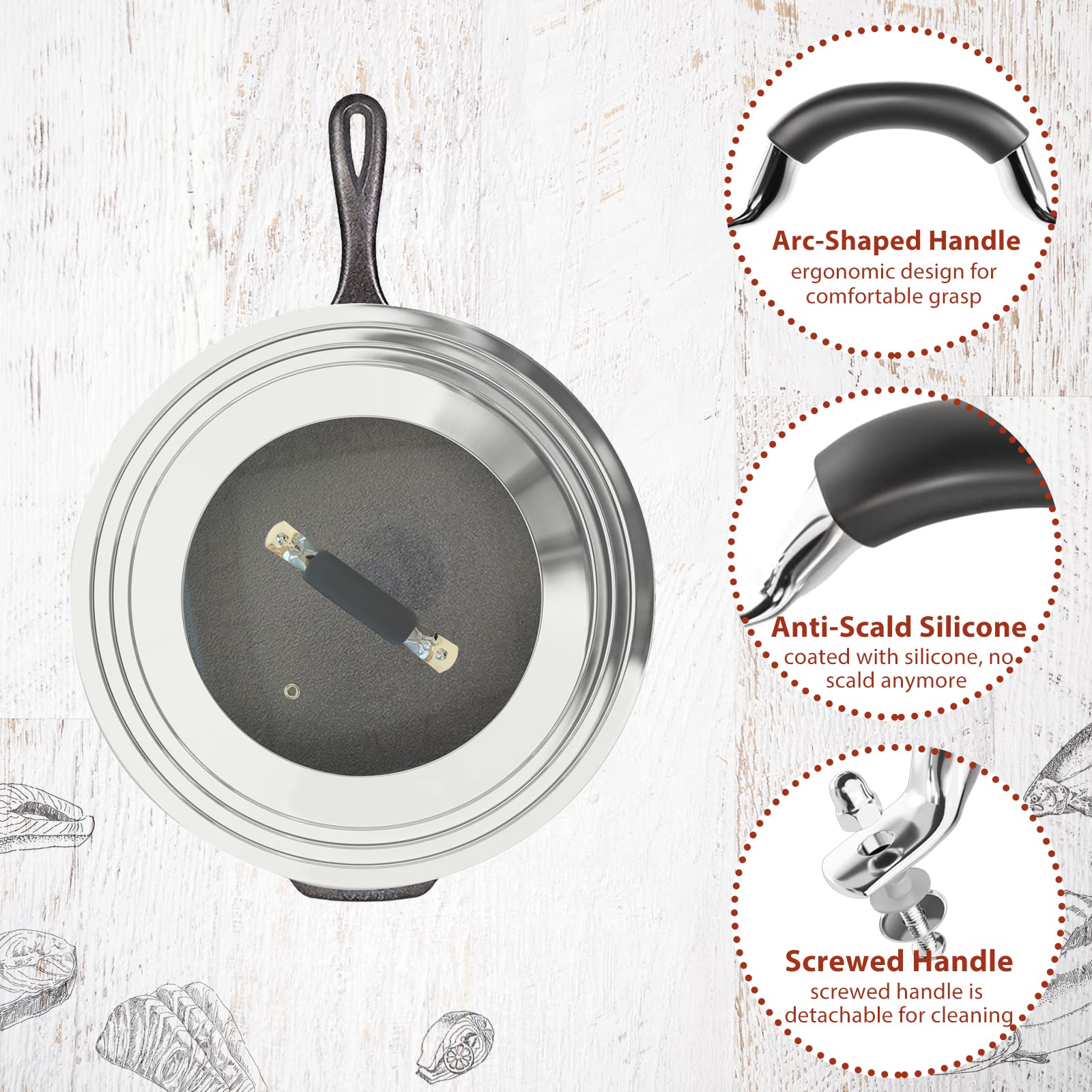 WishDirect lid with vent hole for steam control during simmering.