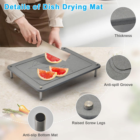 Wishfly non-slip feet, stable on slick countertops