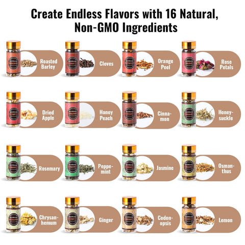 WishWeaver 500ml glass bottles ideal for balanced home infusions.