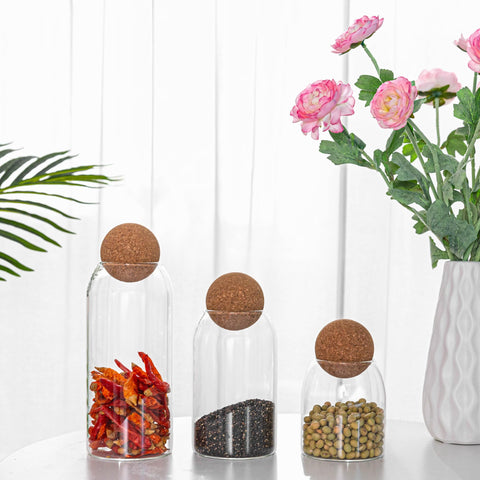 Wisifayardin multiuse glass jar demonstrates spice and nut storage with a stylish lid.