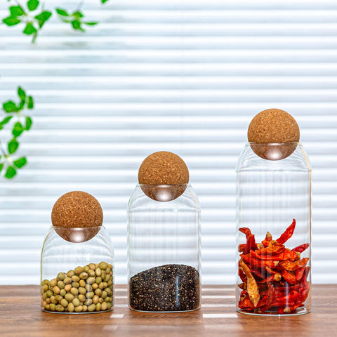 Wisifayardin glass storage jar with ball lid 1000ml secures pantry staples securely.