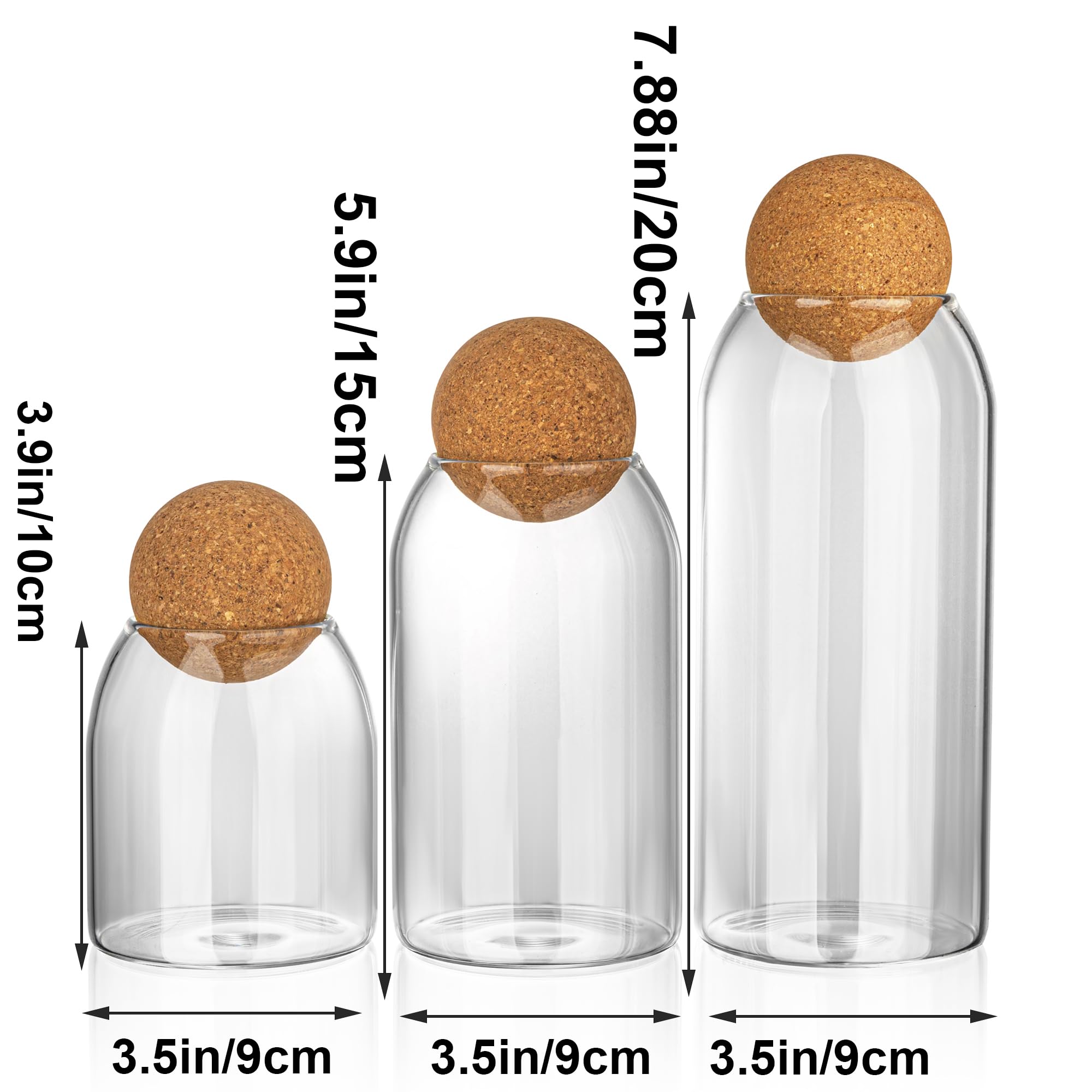 Wisifayardin round glass canister with wood lid adds decorative storage to any kitchen.