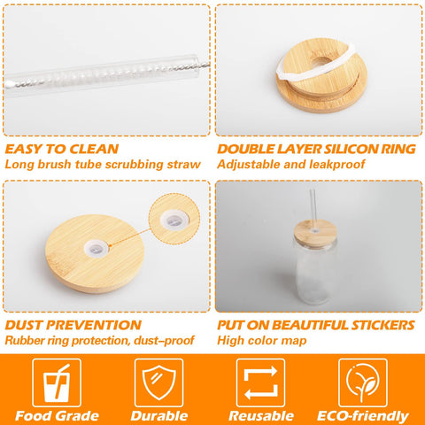 WISIMMALL dishwasher-safe glass cups for easy cleanup.