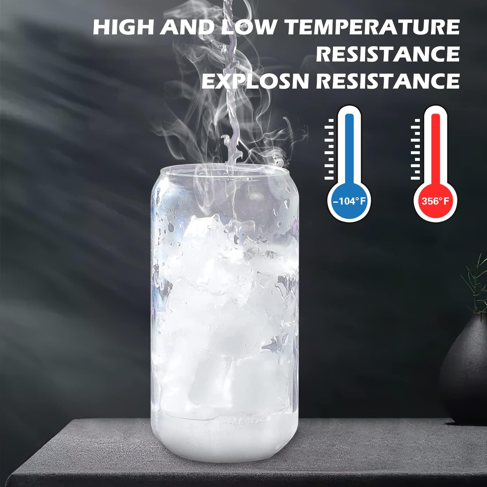 WISIMMALL clear, durable glass suitable for hot and cold drinks.