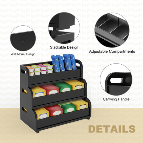 Wisuce silicone squirrel tea bag holders included for playful, tidy organization.