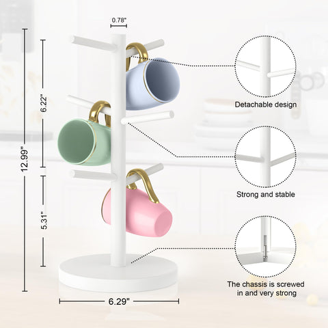Wisuce tabletop display in white enhances kitchen decor and accessibility