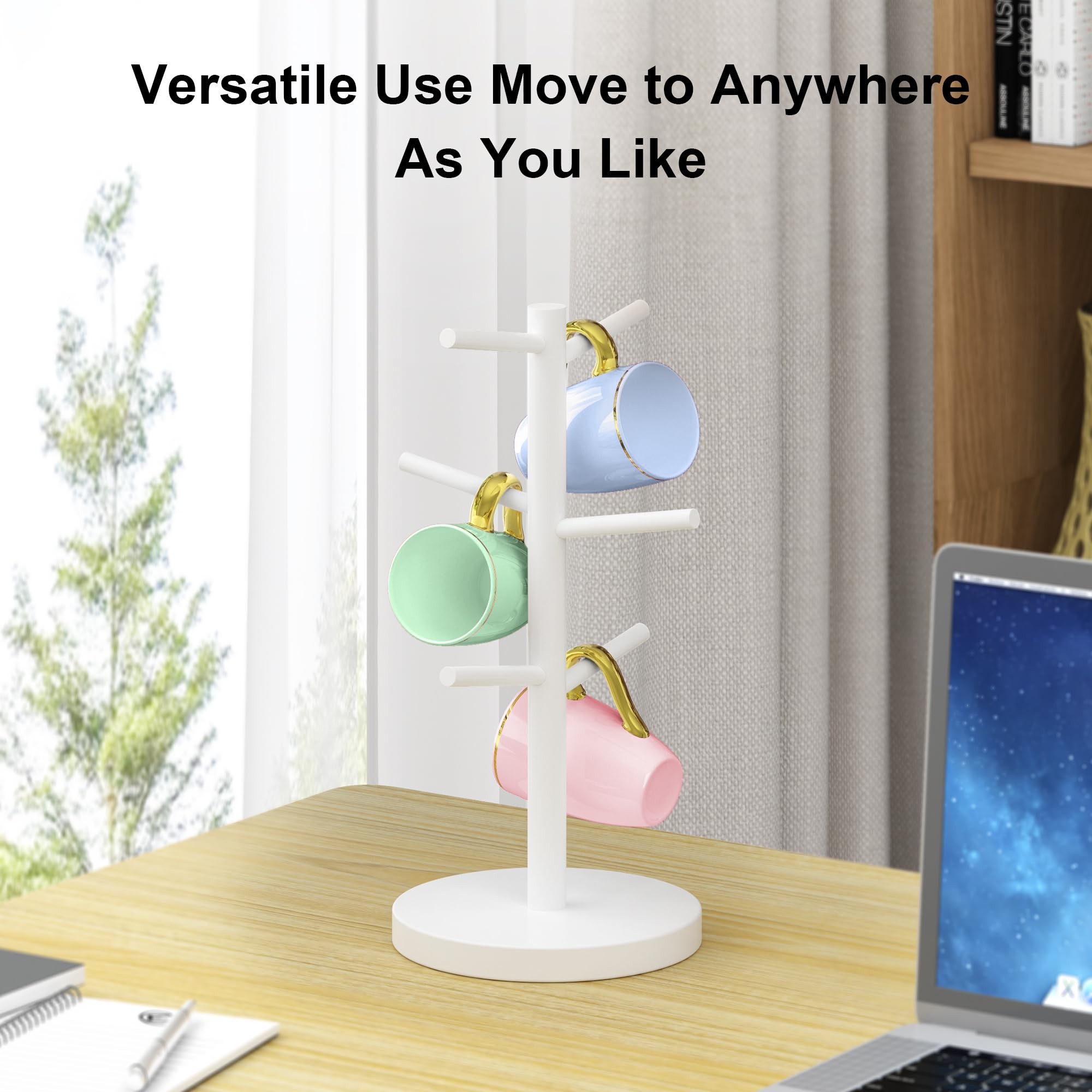 Wisuce thicker-base mug stand supports larger mugs securely