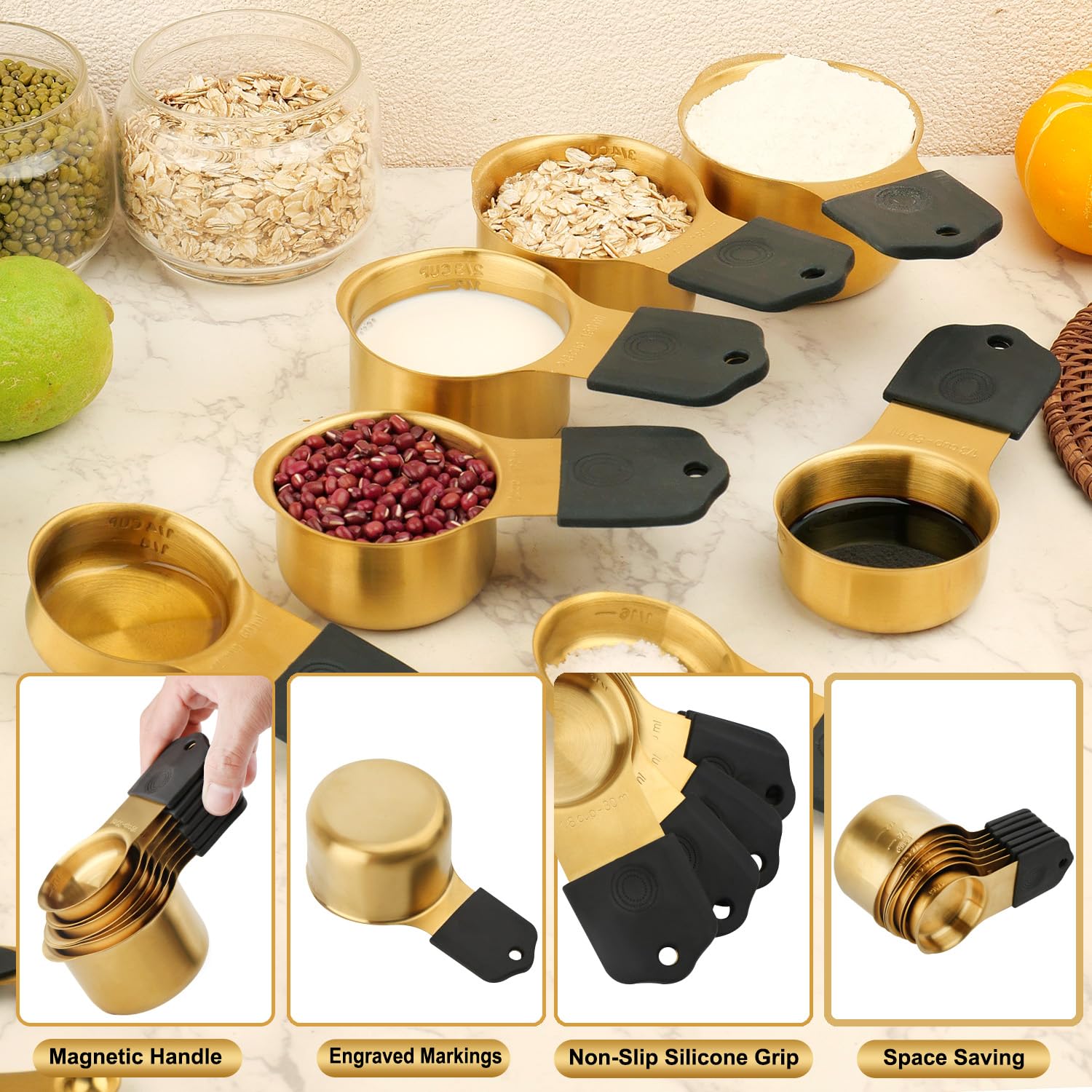 Wisvenio luxury gold stainless steel finish adds kitchen elegance.