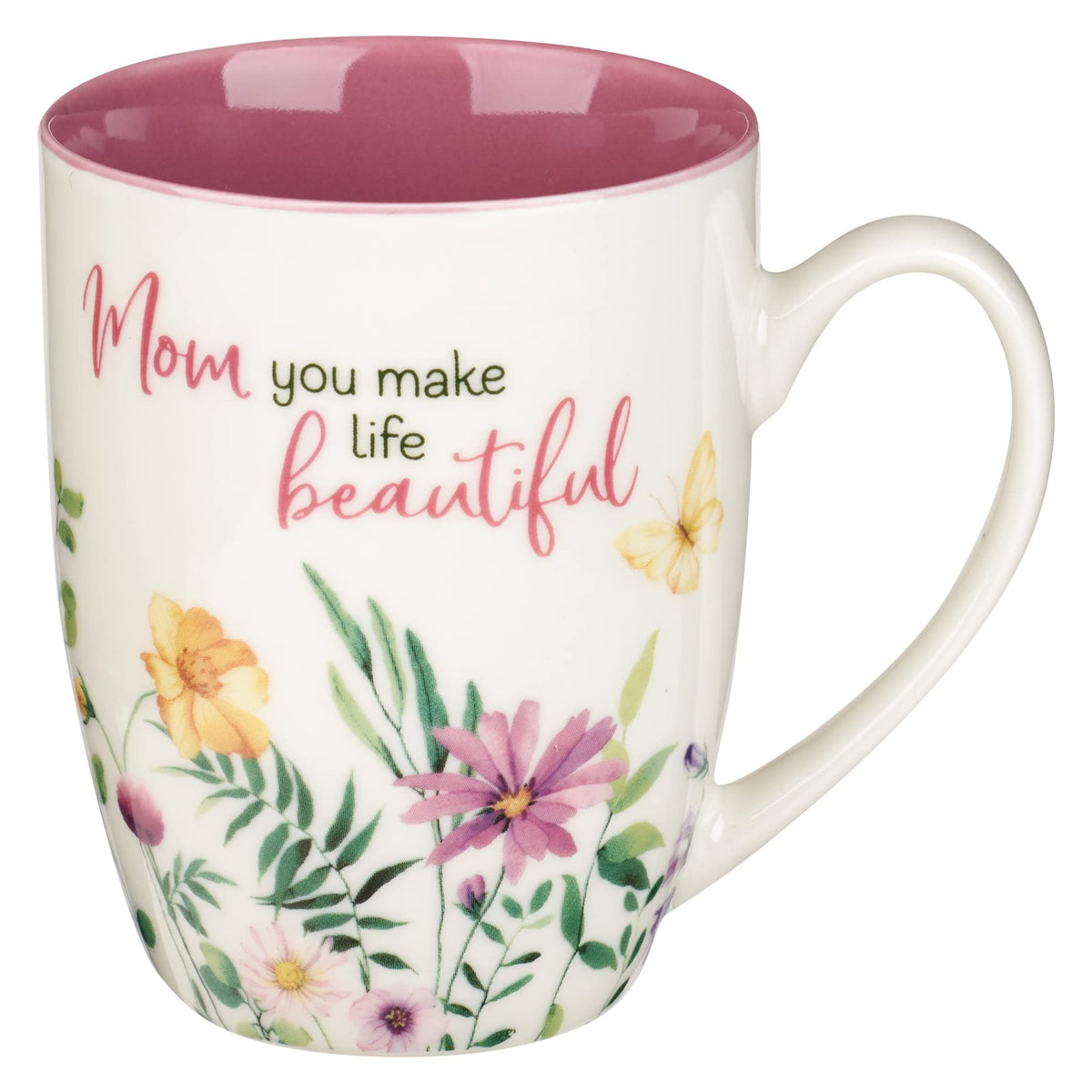 WITH LOVE mug with purple wildflowers, ideal Mother's Day gift for mom