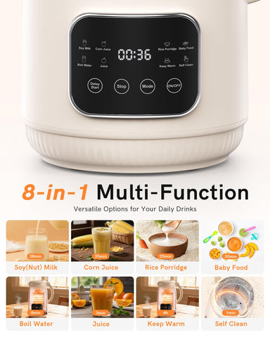 WitLion stainless steel body ensures durable, safe homemade plant-based milk.