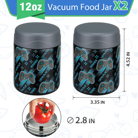 Wiwens hot pasta or soup fits neatly in the 12oz jar.