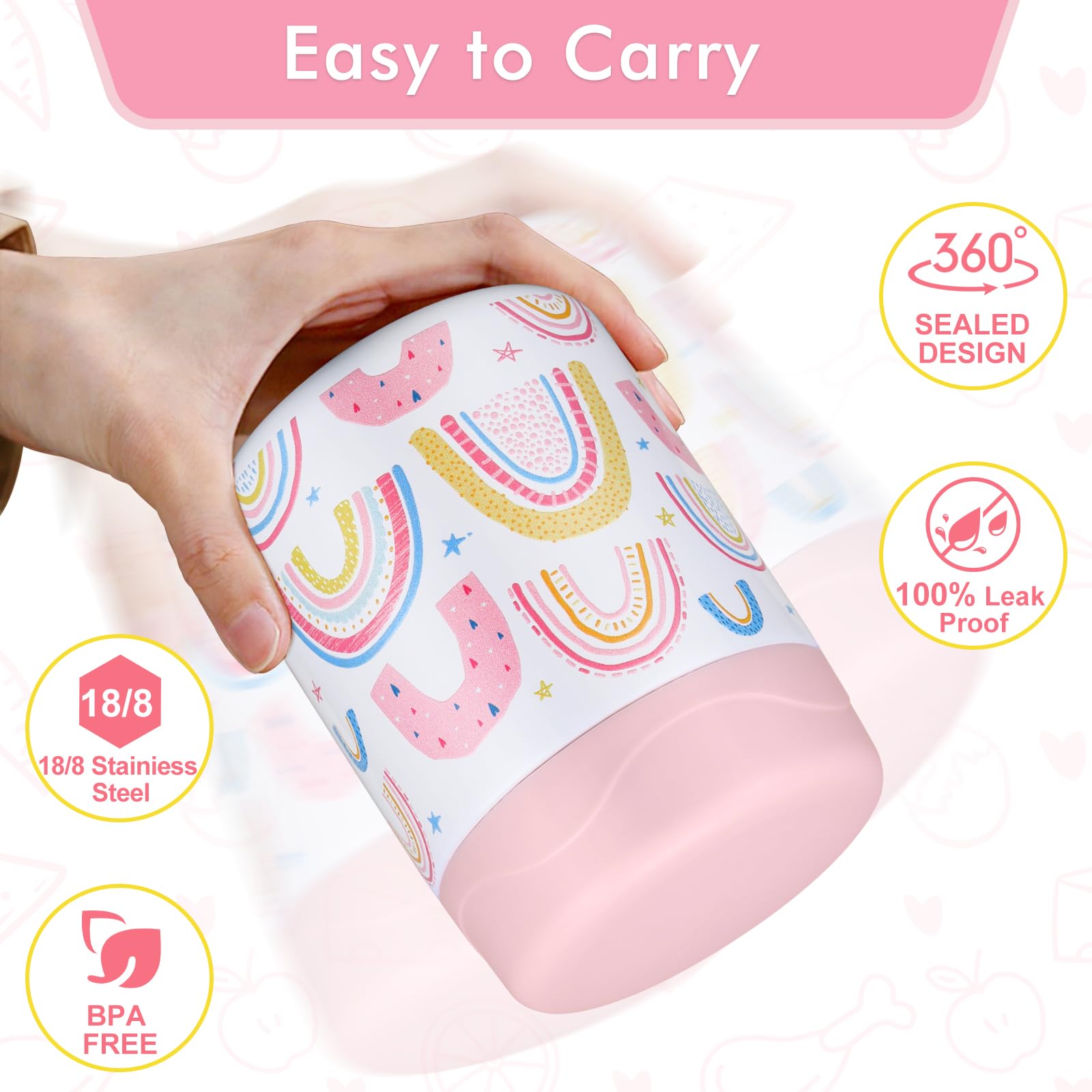wiwens leak-proof lid with silicone gasket prevents spills inside backpacks.
