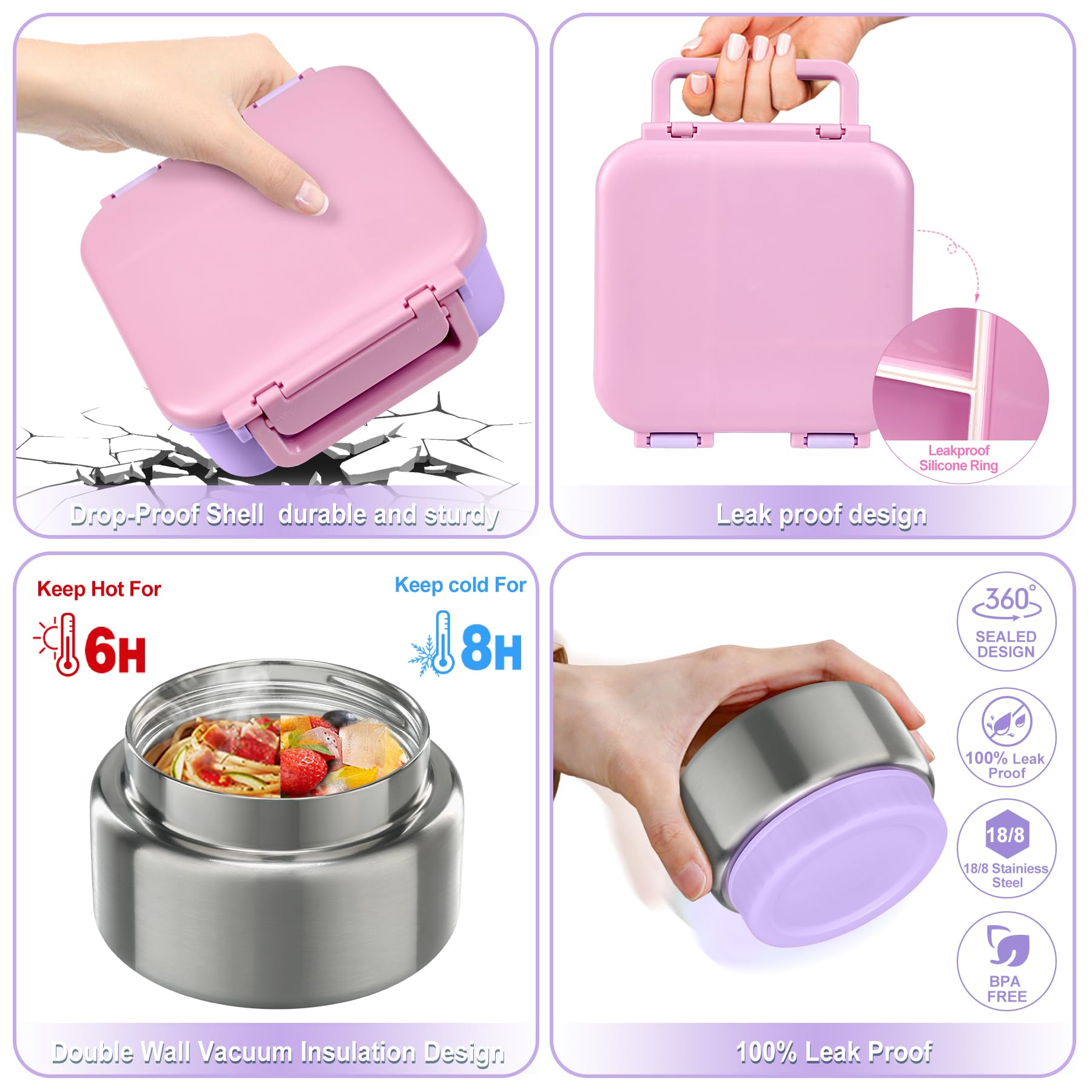 Wiwens leak-proof lid close-up highlighting airtight seal for mess-free transport.