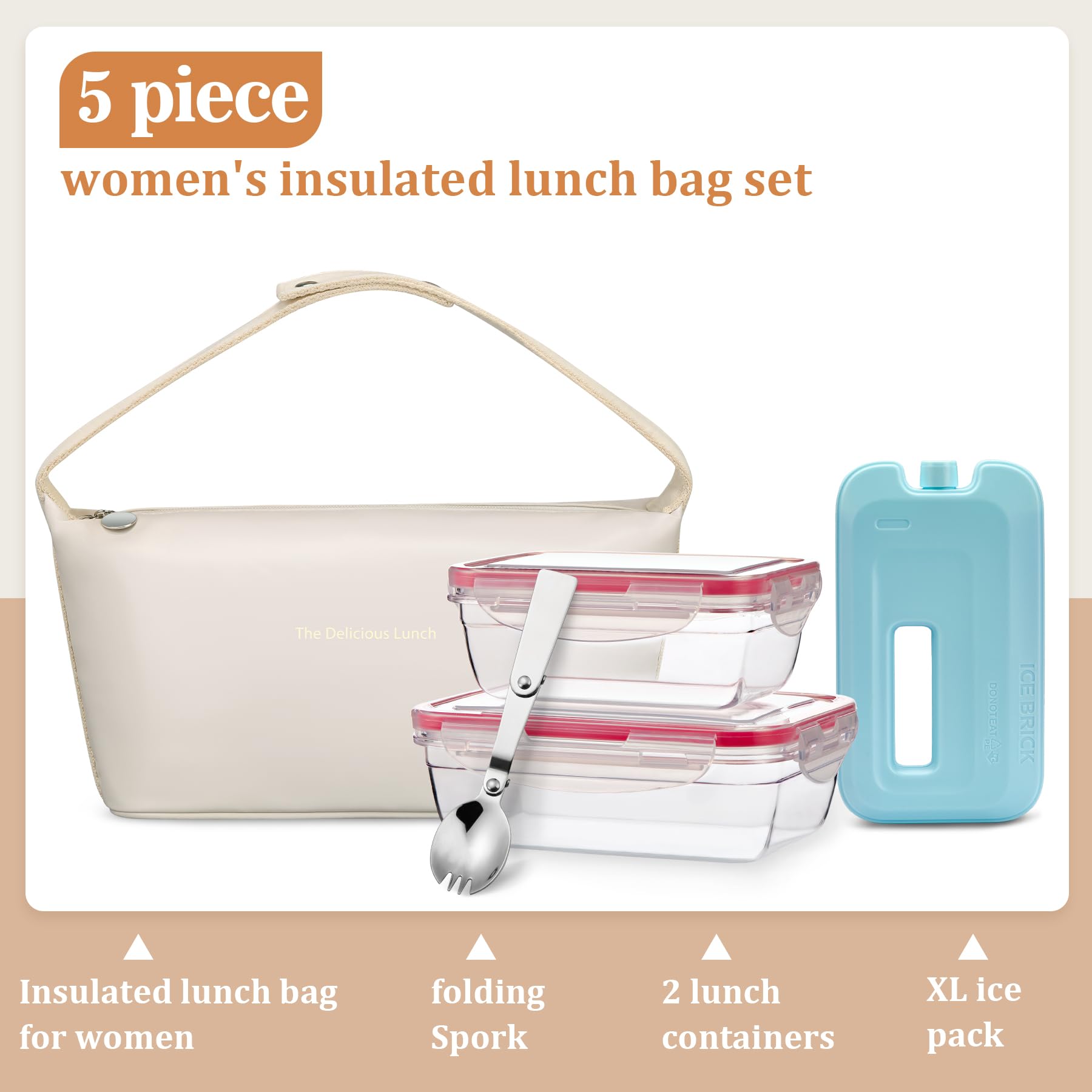 wiwens lunch bag with two stackable containers for organized meals