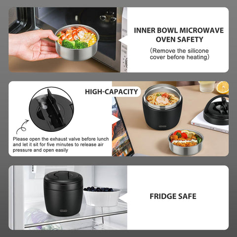 wiwens Thermo Food Jar 32oz capacity for adults and teens
