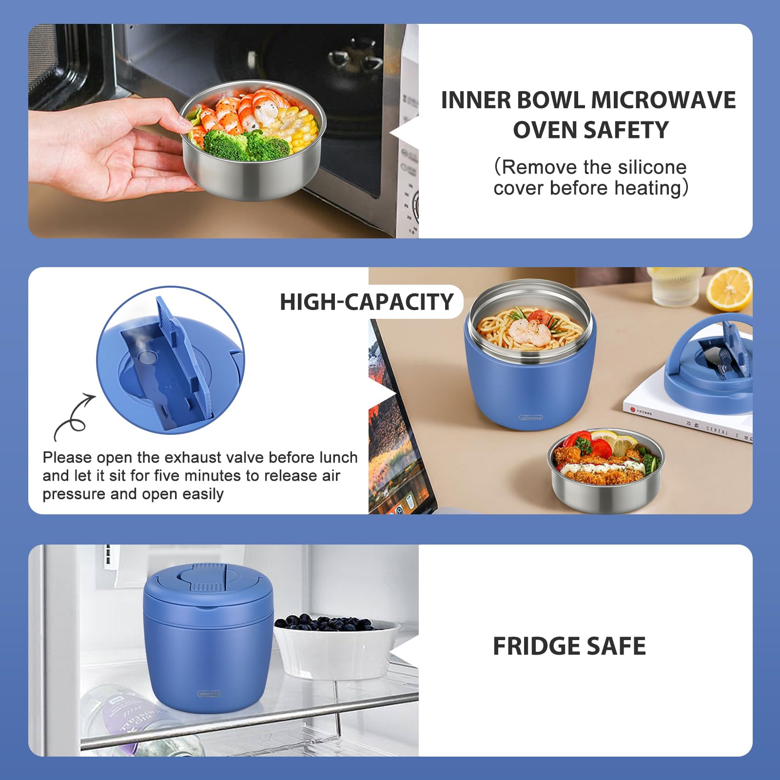 Wiwens Thermo Food Jar double-wall insulated stainless steel for temperature retention