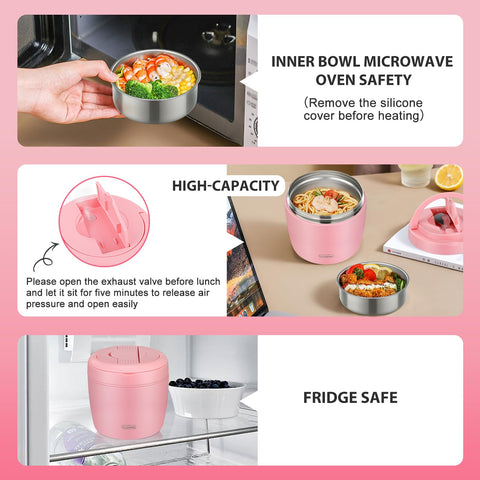wiwens Thermo Food Jar hidden spoon and ergonomic handle