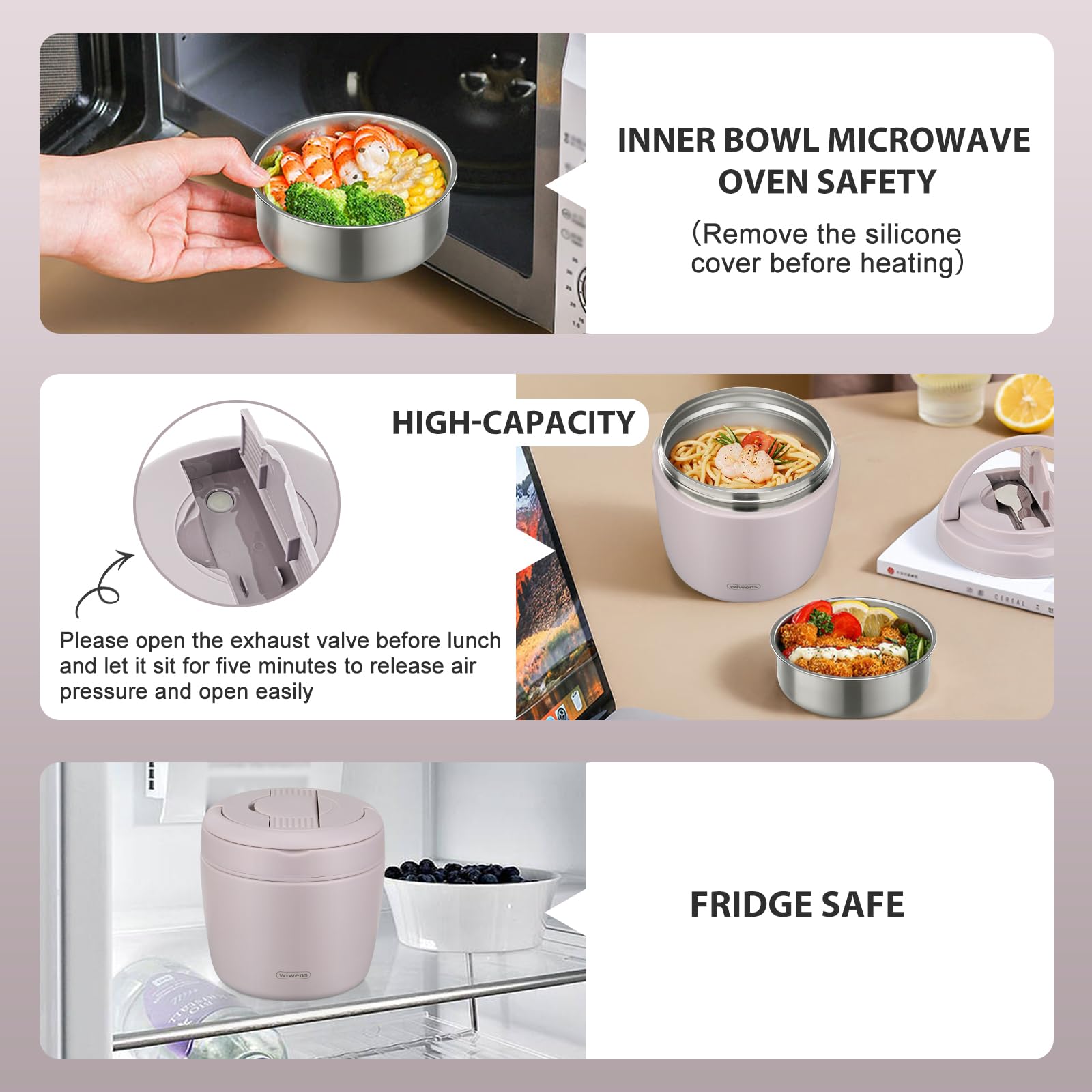 wiwens anti-slip base stabilizes the jar on desks and tables