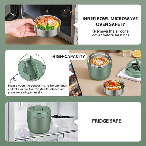 wiwens Thermo Food Jar preheat instruction helps heat retention