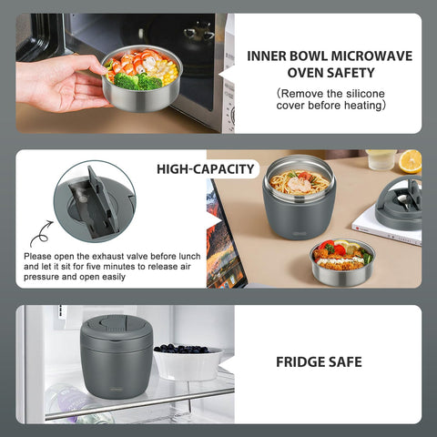 Wiwens Thermo Food Jar 18/8 stainless steel for durability.