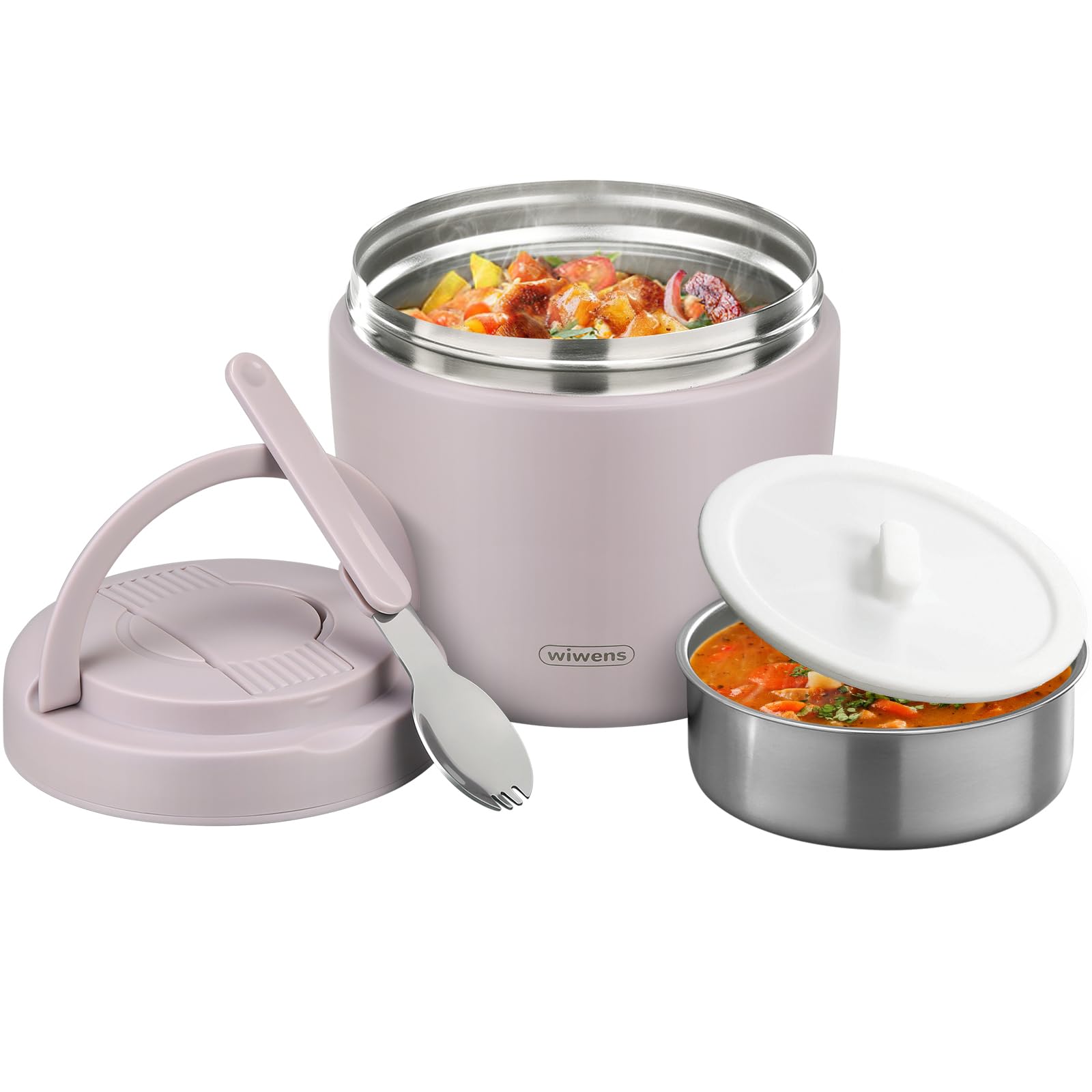 wiwens Thermo Food Jar with wide-mouth opening keeps hot meals fresh for lunch