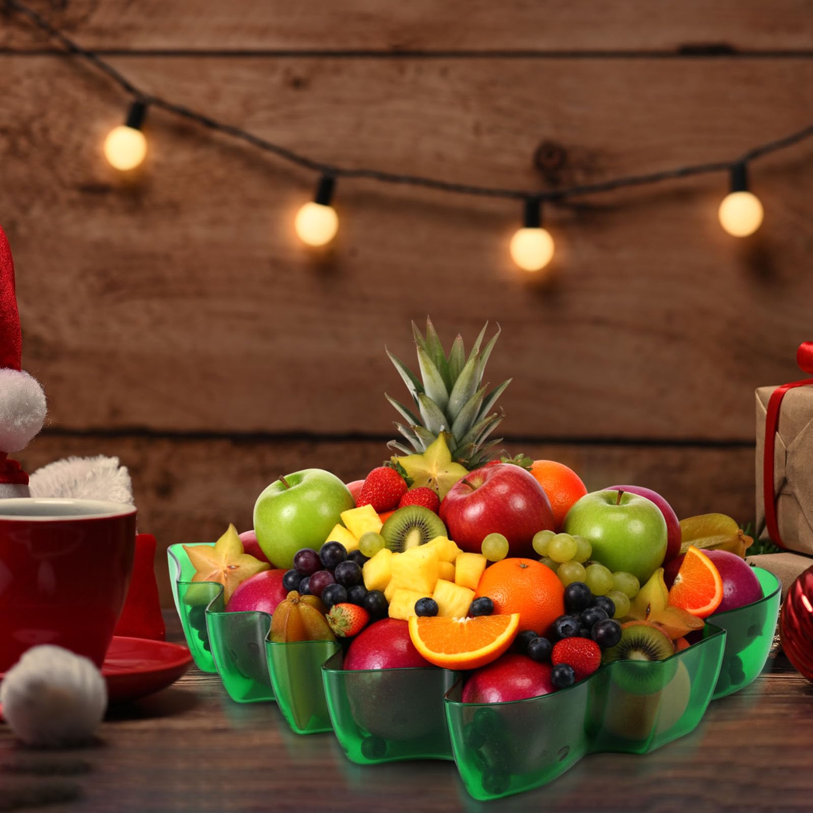 Wiwiqing two-pack serving trays fit kitchen or cafe holiday displays.