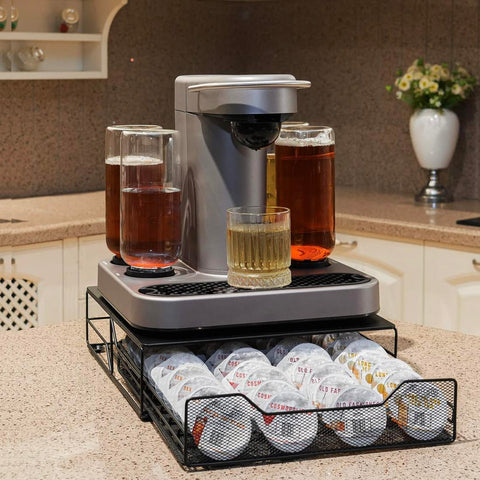 WIWIWISAM 36-pod capacity pod tray enables quick Bartesian pod selection.