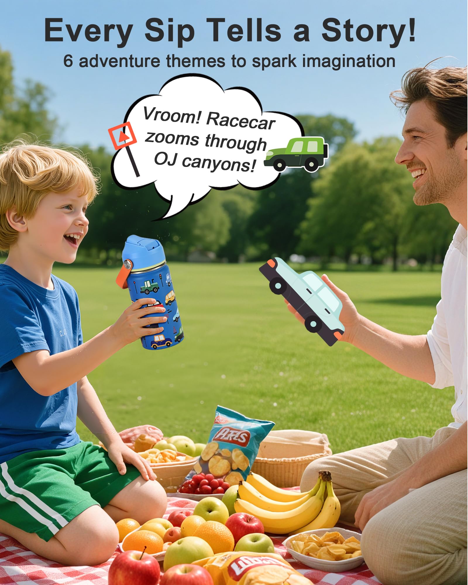 WixByti kids bottle with undersea worlds print adds adventure to meals