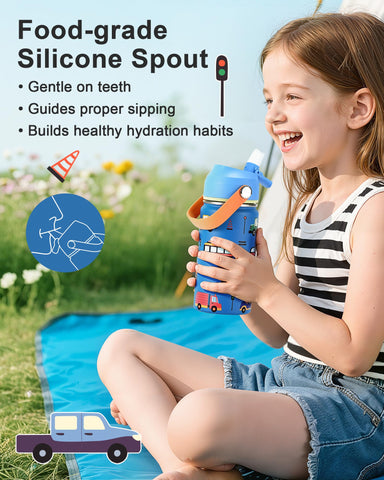 WixByti kids bottle with universe print encourages travel-ready hydration