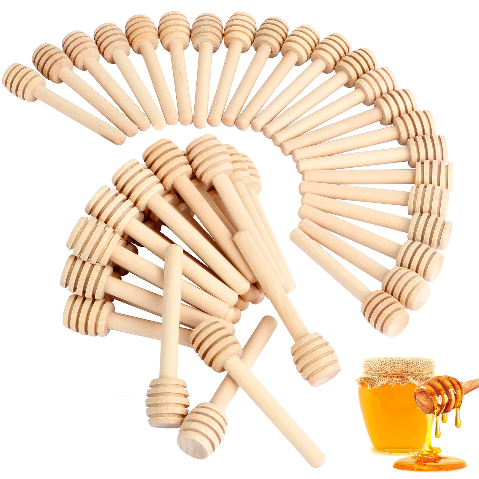 Wixtool 51pcs honey sticks dipper for easy serving at gatherings.